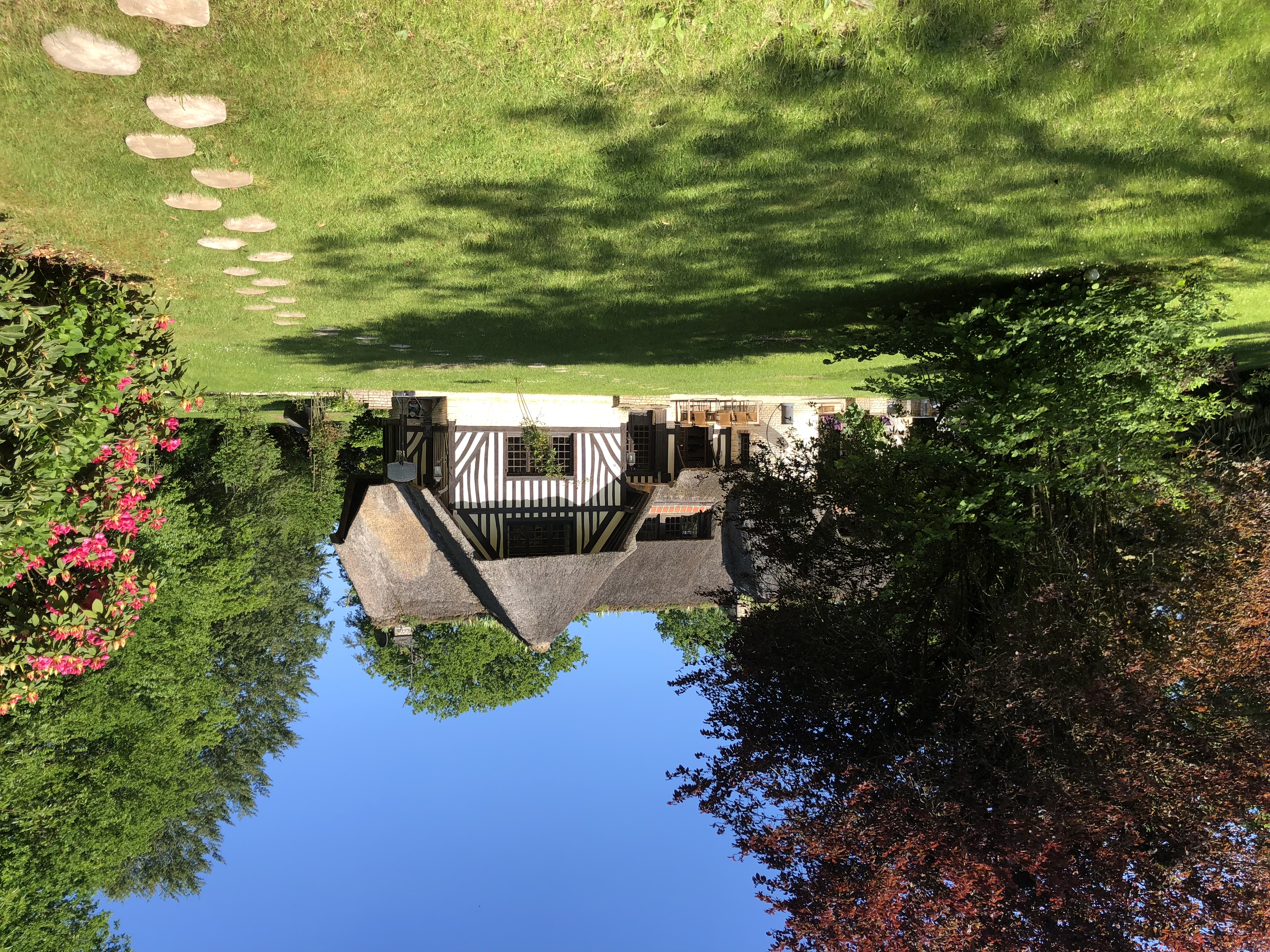 Chaumière normande avec piscine